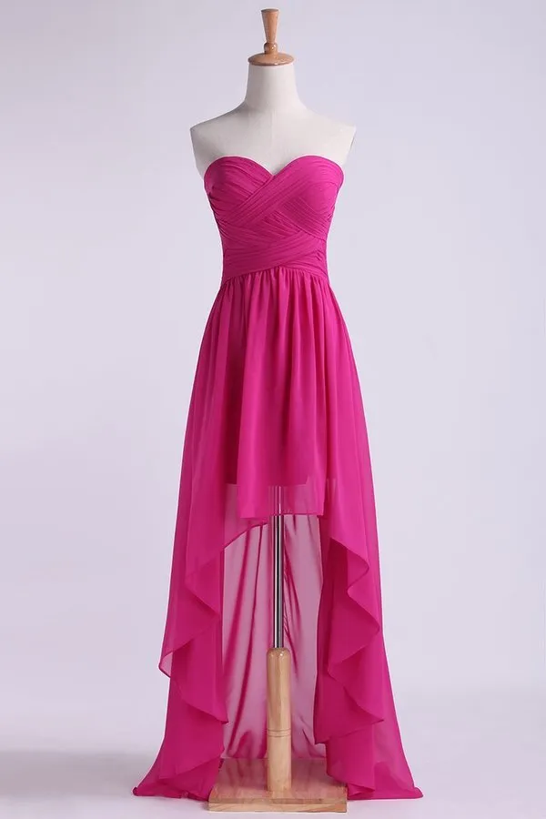 2024 Asymmetrical Prom Dresses Sweetheart PQQ483D3