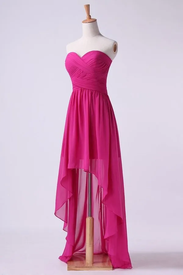 2024 Asymmetrical Prom Dresses Sweetheart PQQ483D3