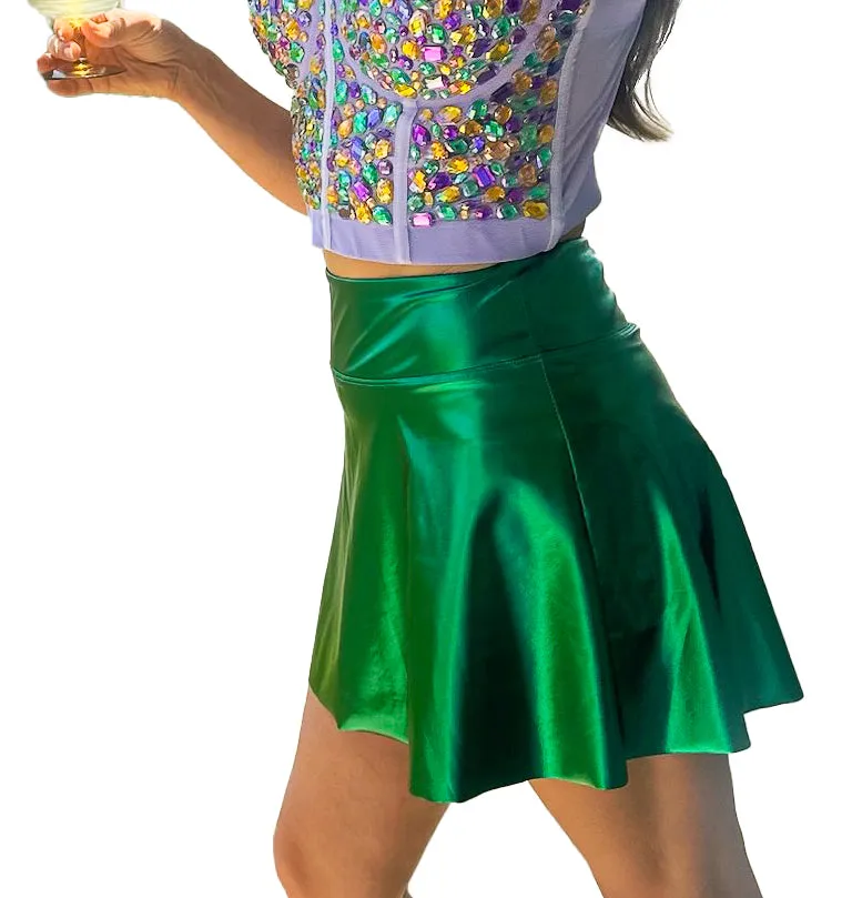 Adult Metallic Skort - Green