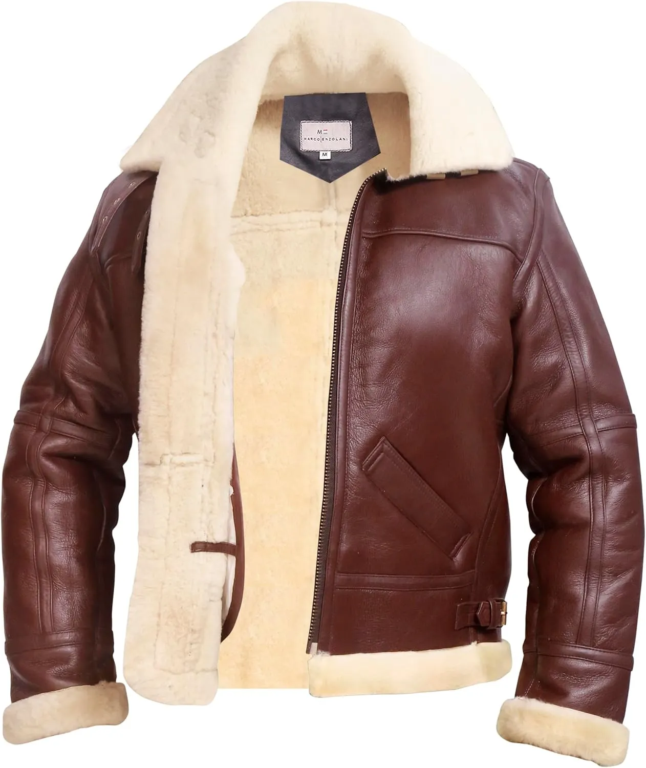 B3 Bomber Jacket Aviator Real Shearling B3 Bomber Jacket Winter Brown