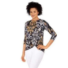 Blouse Black Multi - Ruby Rd.