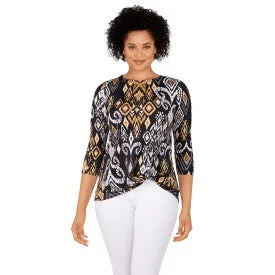 Blouse Black Multi - Ruby Rd.