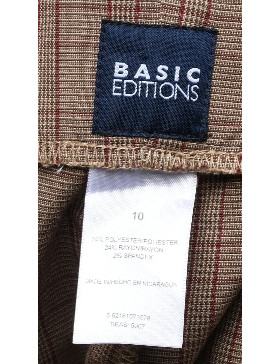 Brown Checked Trousers - W30 L31