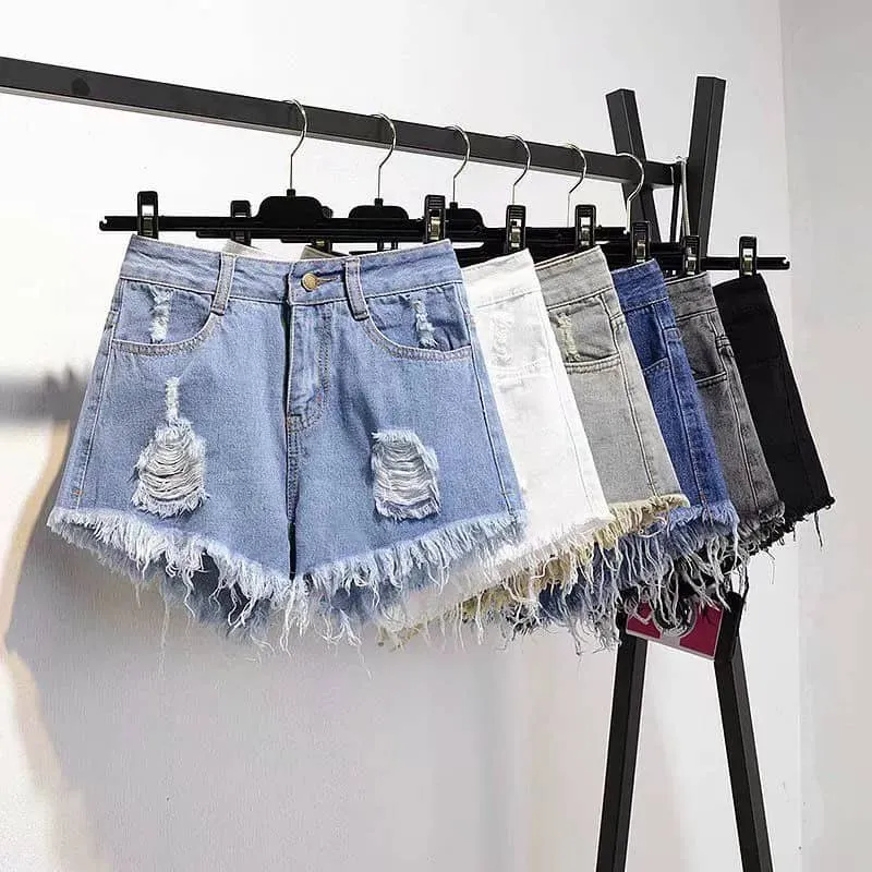 Casual High Waist Denim Shorts - DNMSH01