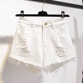 Casual High Waist Denim Shorts - DNMSH01