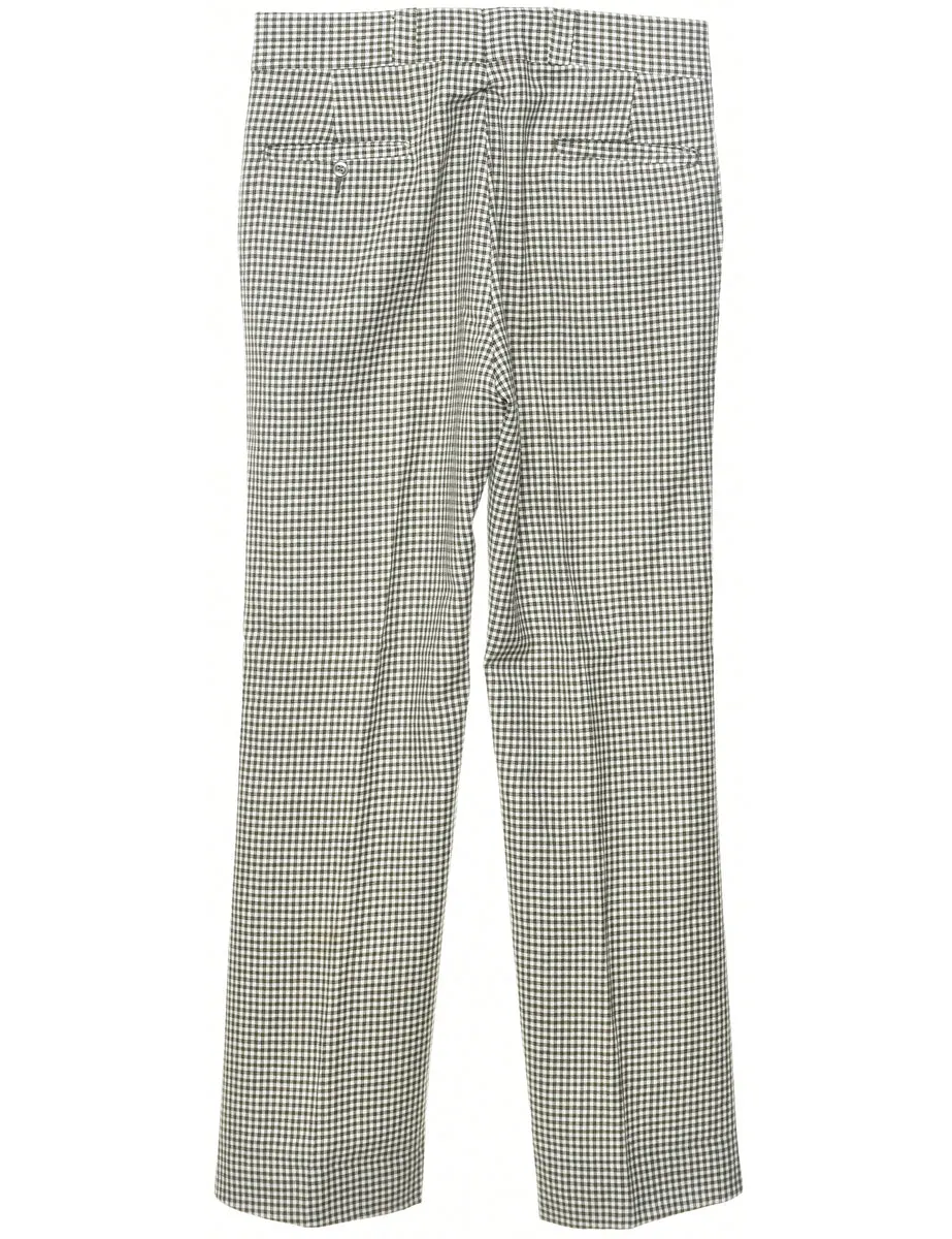 Checked Pattern Trousers - W33 L32