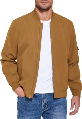 COOFANDY Men's Lightweight Bomber Jacket Casual Fashion Windbreaker Flight Zip Up Jackets Outdoor Coat