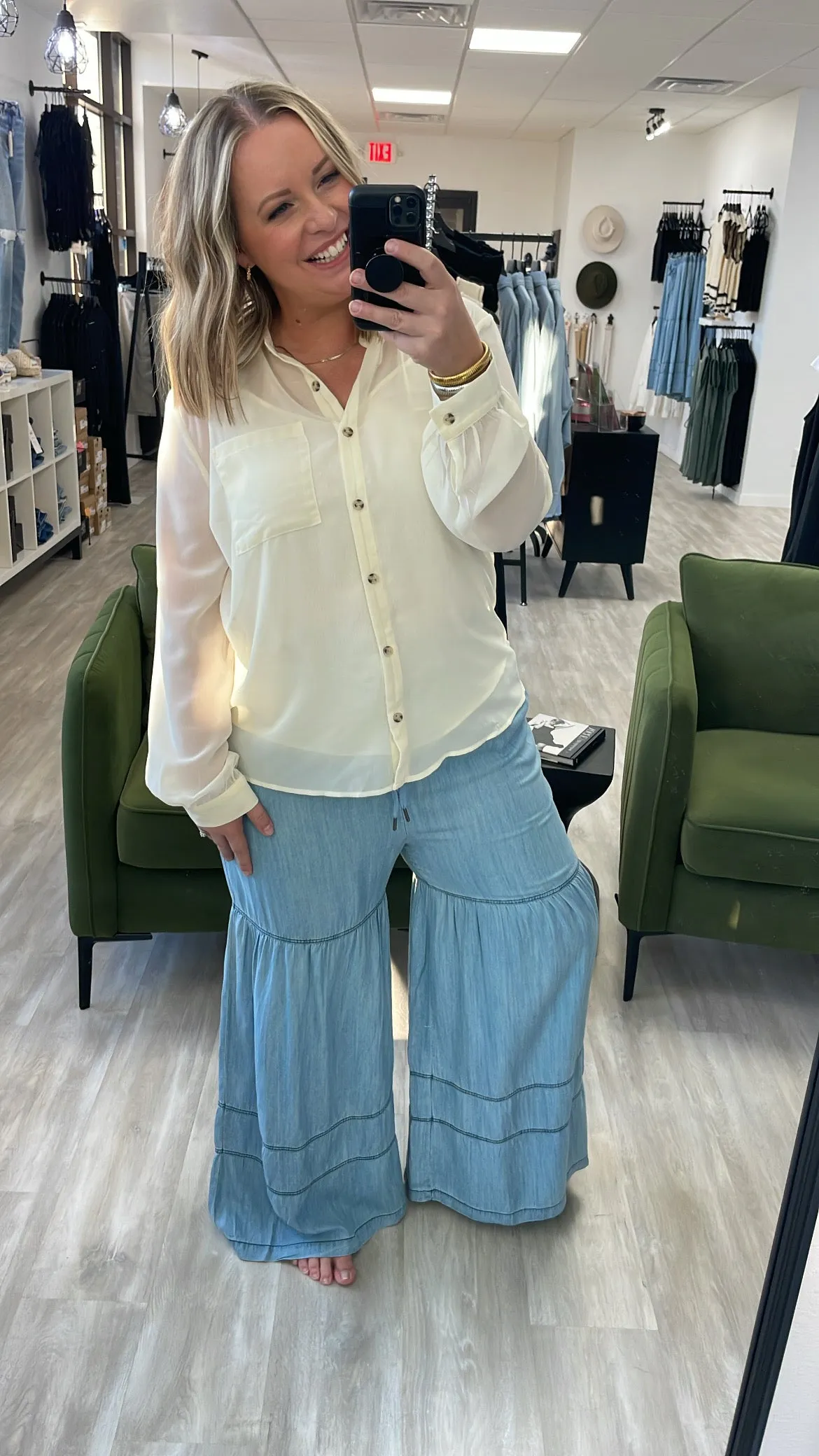 Courtney Chiffon Blouse w/ Cami