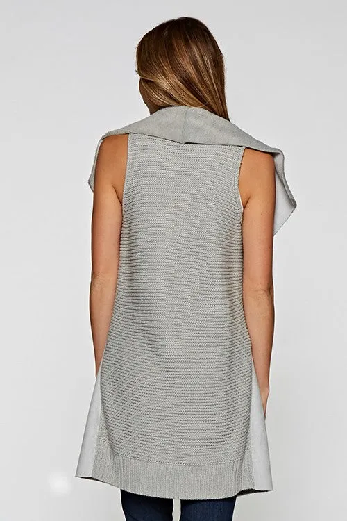 Cozy Sleeveless Vegan Suede Vest