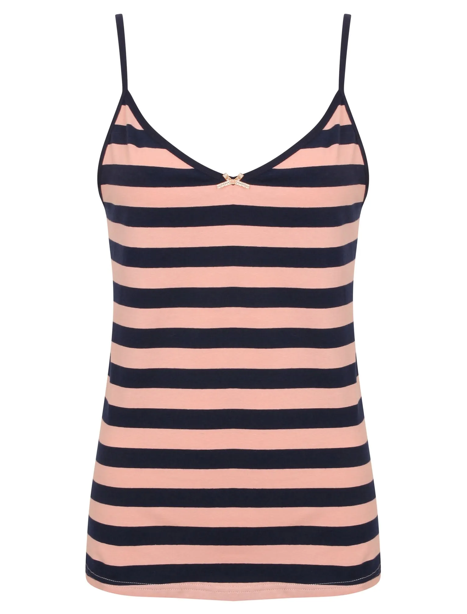 Faith Striped Cami Underwear Set in Eclipse Blue / Blush - Tokyo Laundry