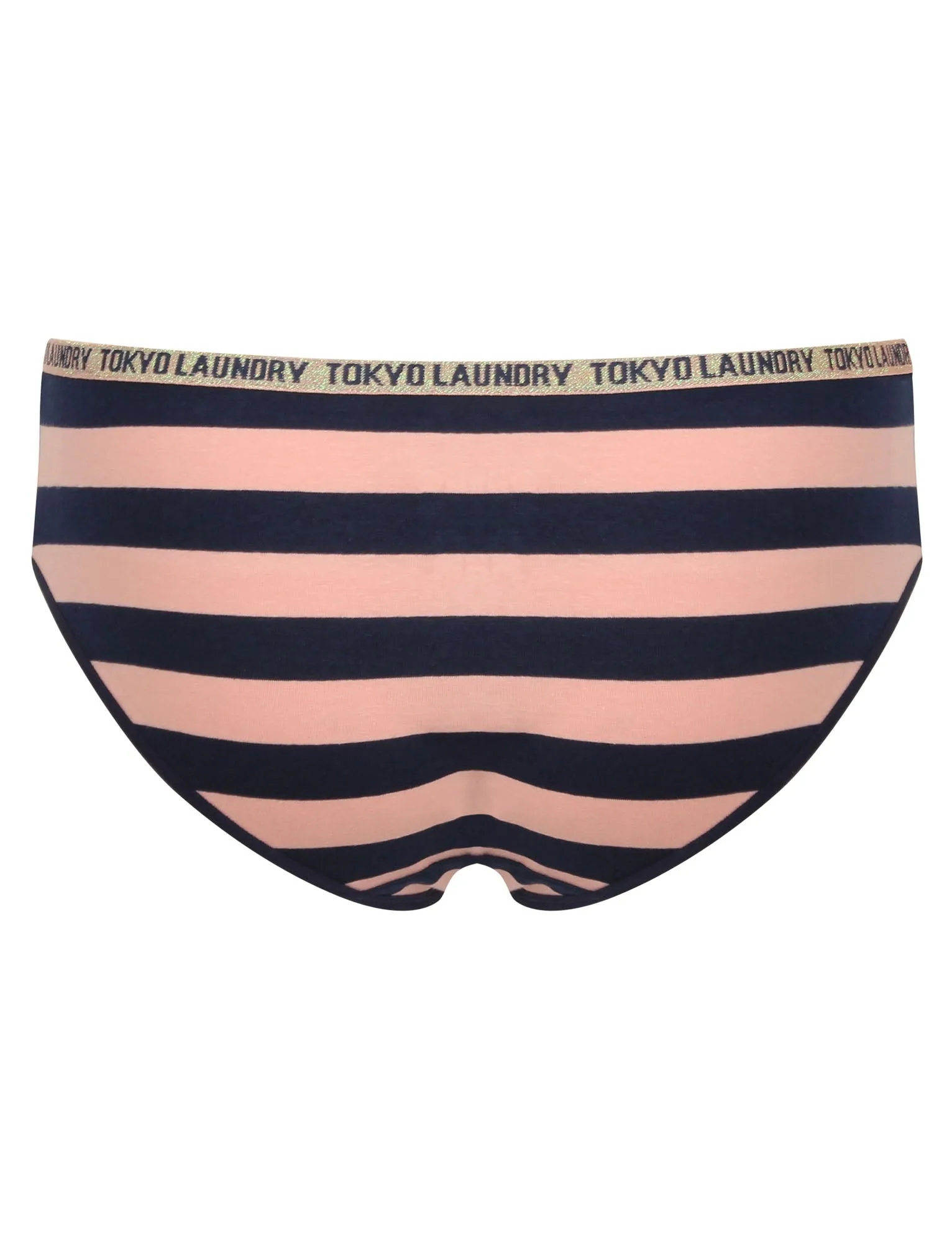 Faith Striped Cami Underwear Set in Eclipse Blue / Blush - Tokyo Laundry