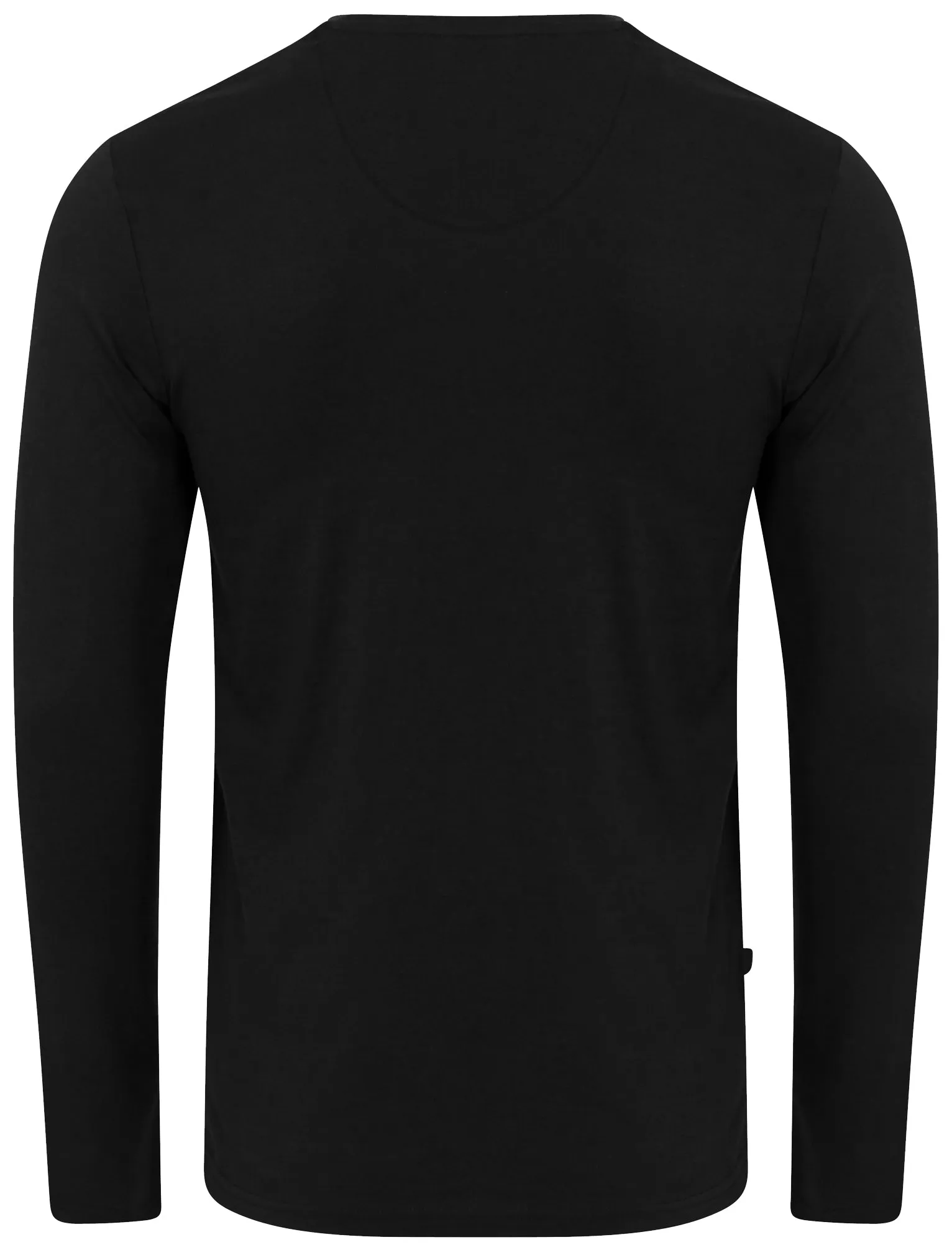 Gifford Crew Neck Long Sleeve Cotton Top in Black - Le Shark