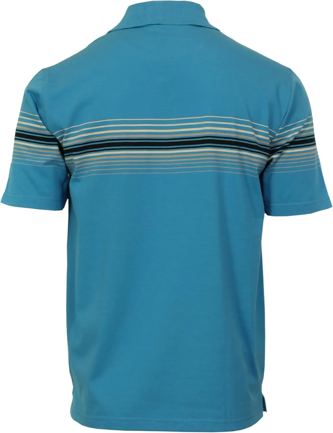 Gioberti Mens Multiple Stripe Polo Shirt with Pocket