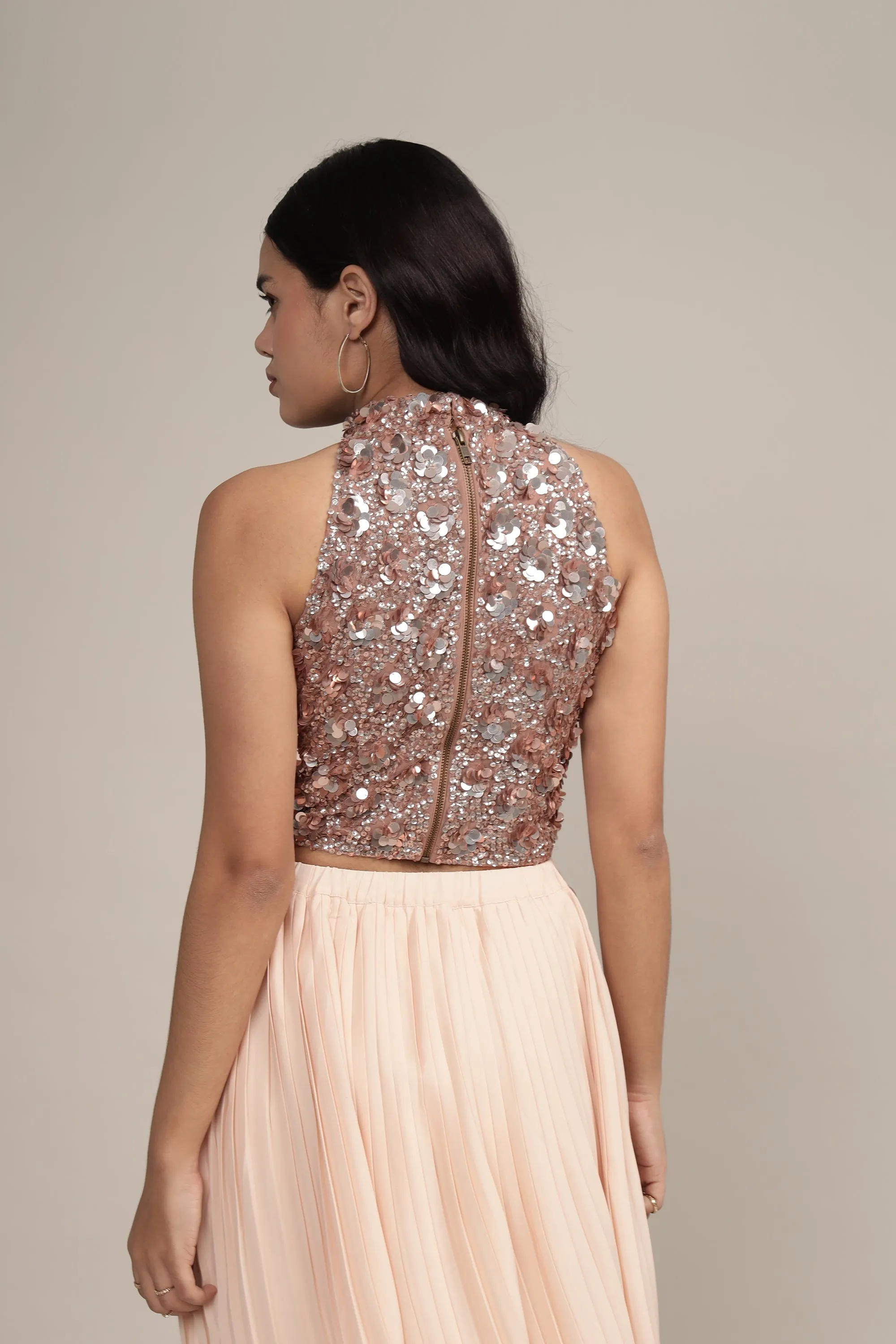 Gui Mink Sequin Top