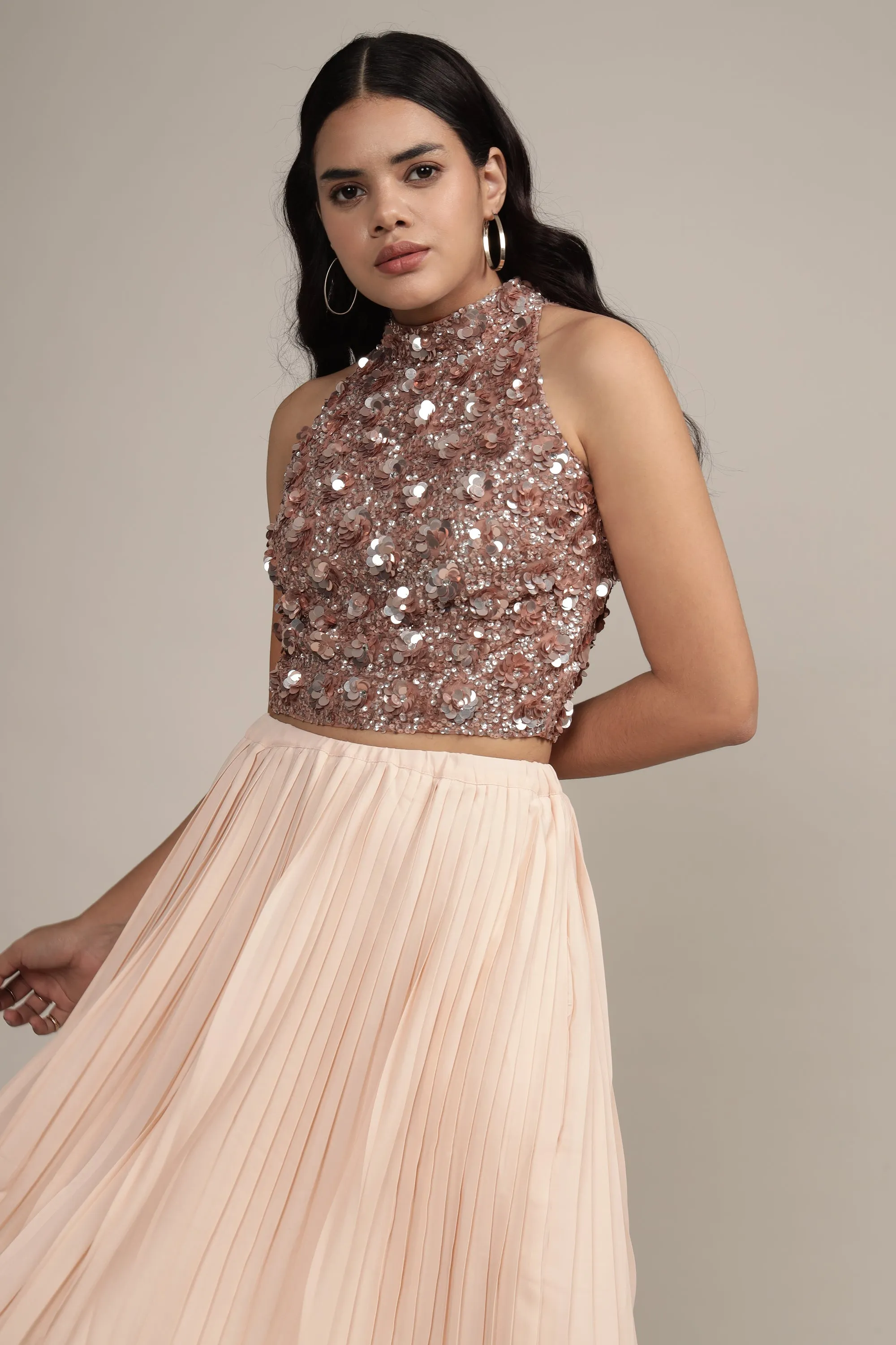 Gui Mink Sequin Top