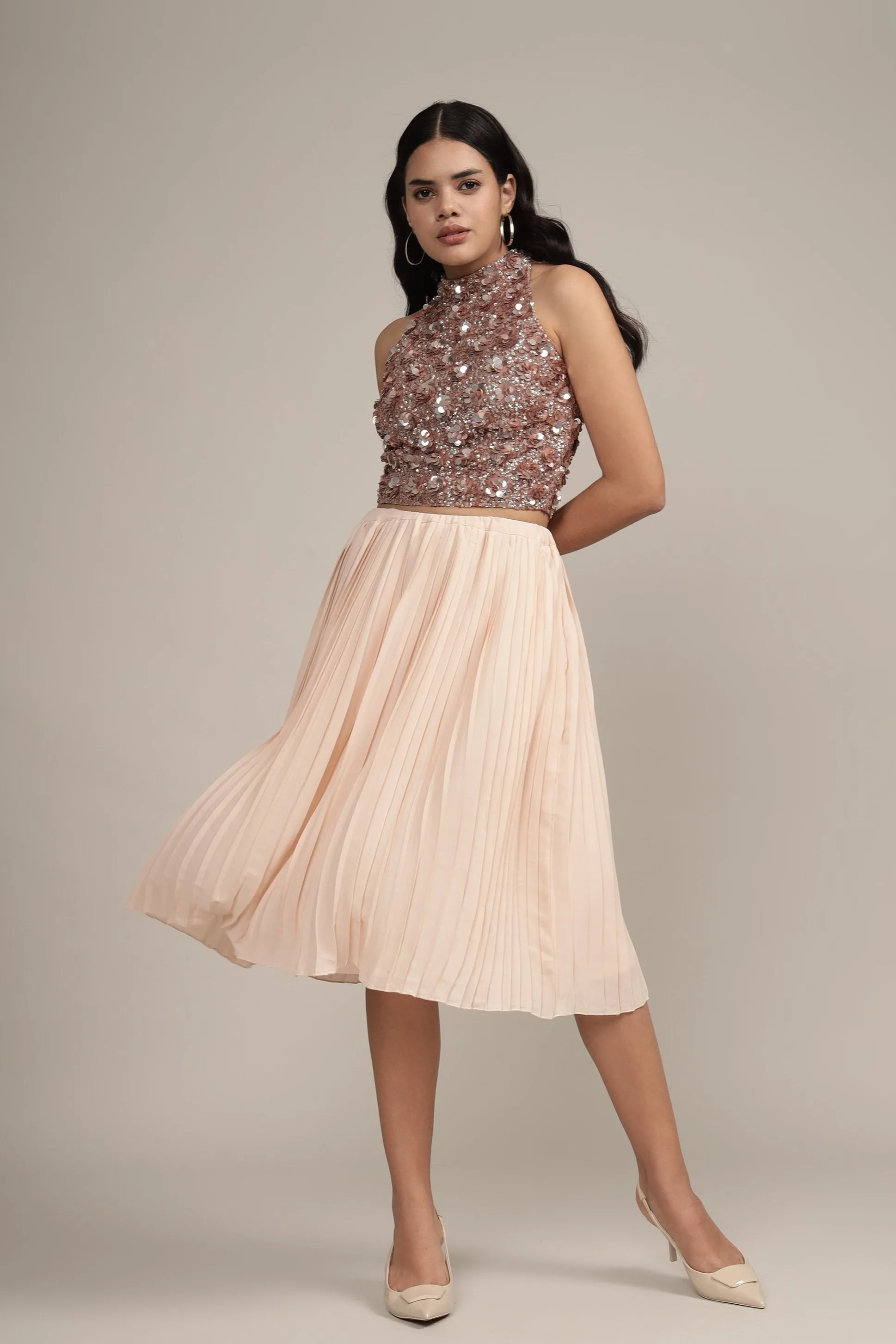 Gui Mink Sequin Top