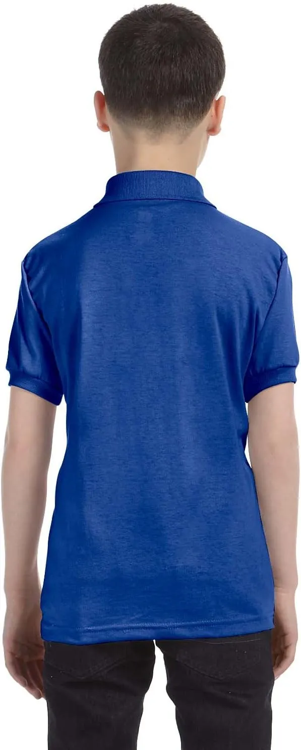 Hanes Boys' Short Sleeve Eco Smart Jersey Polo