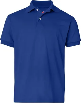 Hanes Boys' Short Sleeve Eco Smart Jersey Polo