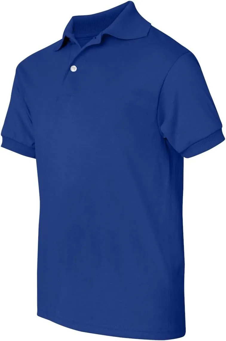 Hanes Boys' Short Sleeve Eco Smart Jersey Polo