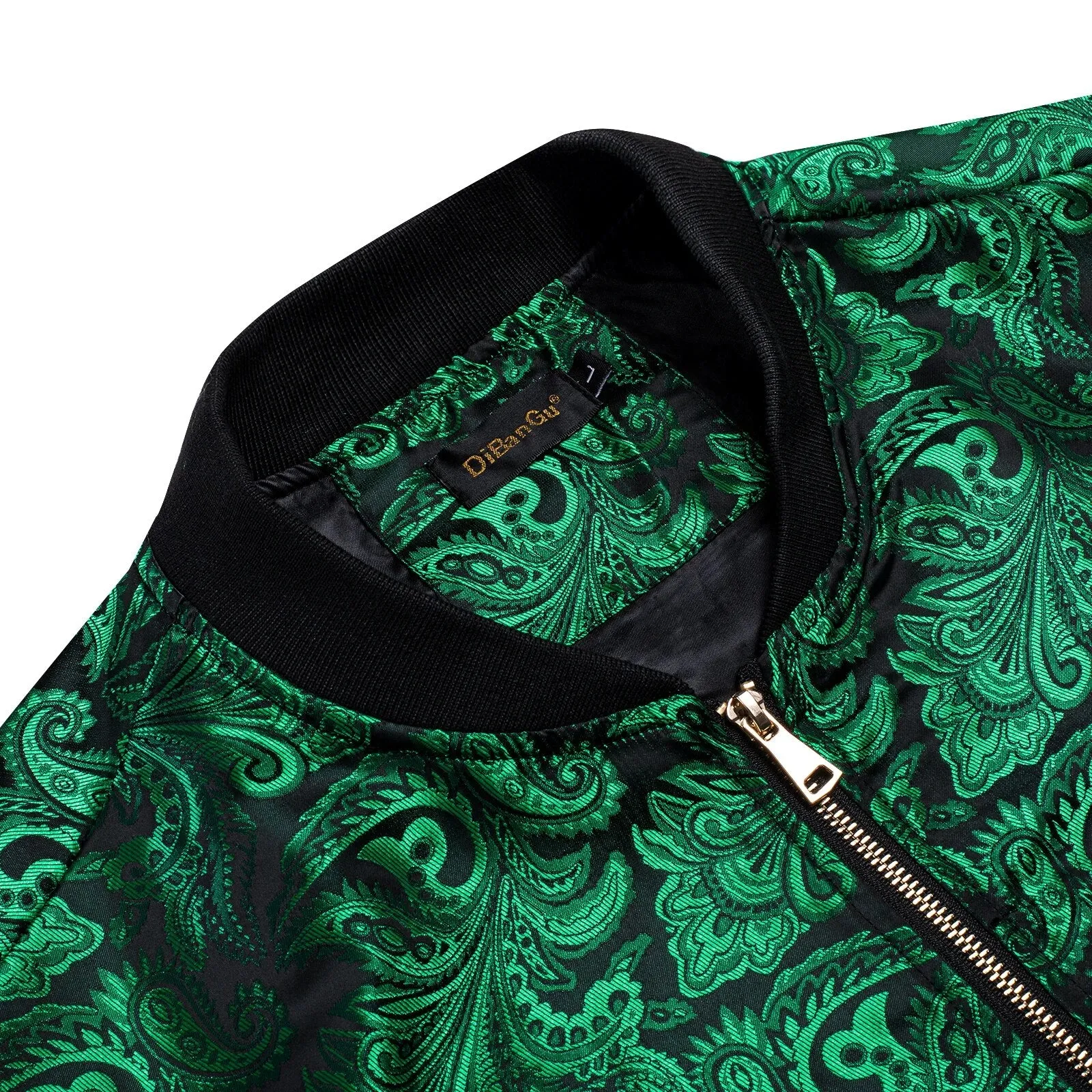Jacquard Pattern Zipper Jacket