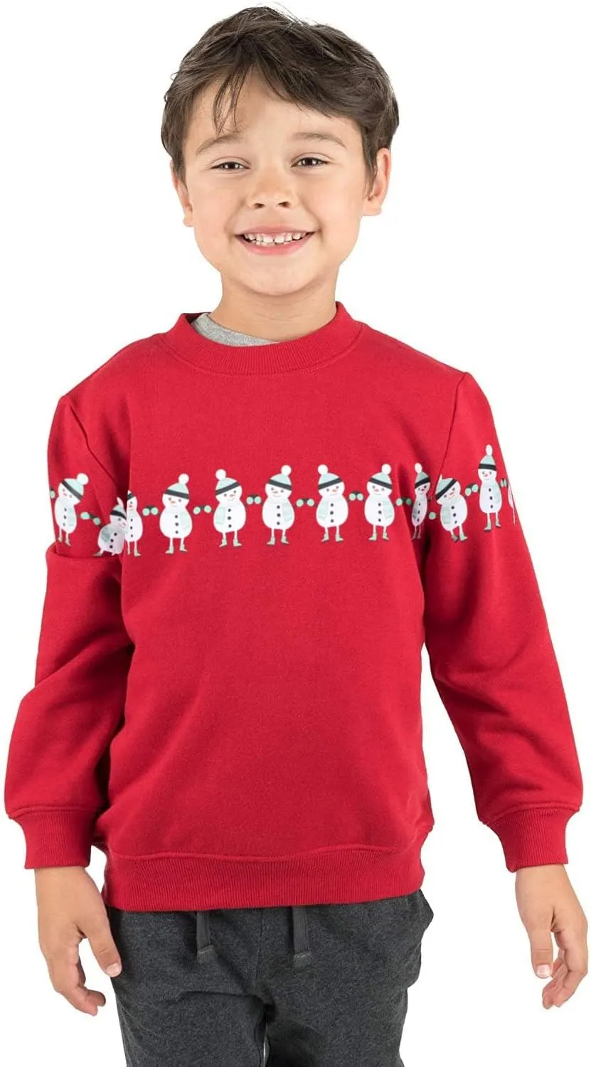 KIMU Boys' Long Sleeve Knit Pullover Christmas Sweater Crewneck Holiday Sweater Shirt