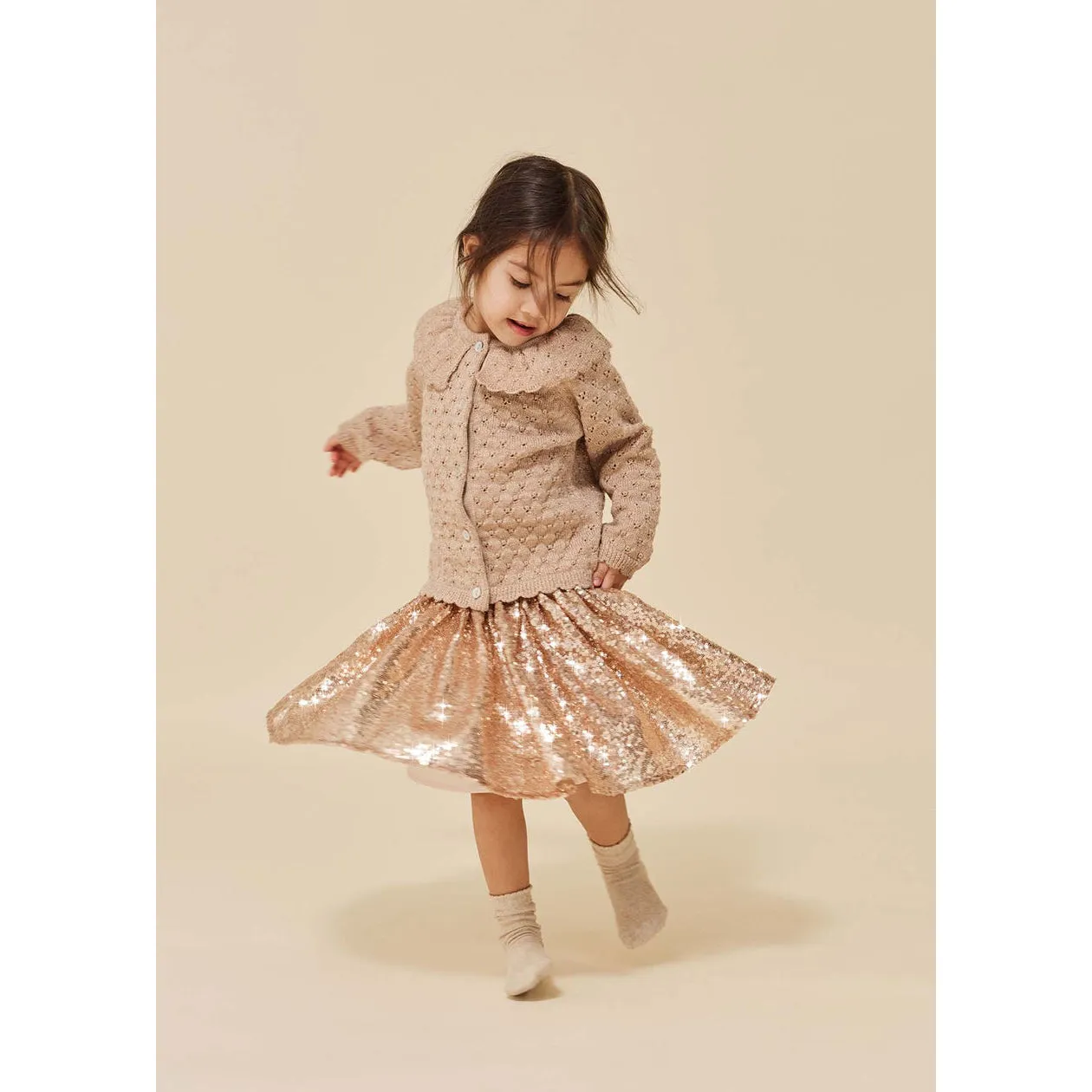 Konges Sløjd Starla Sequin Skirt Gold Blush