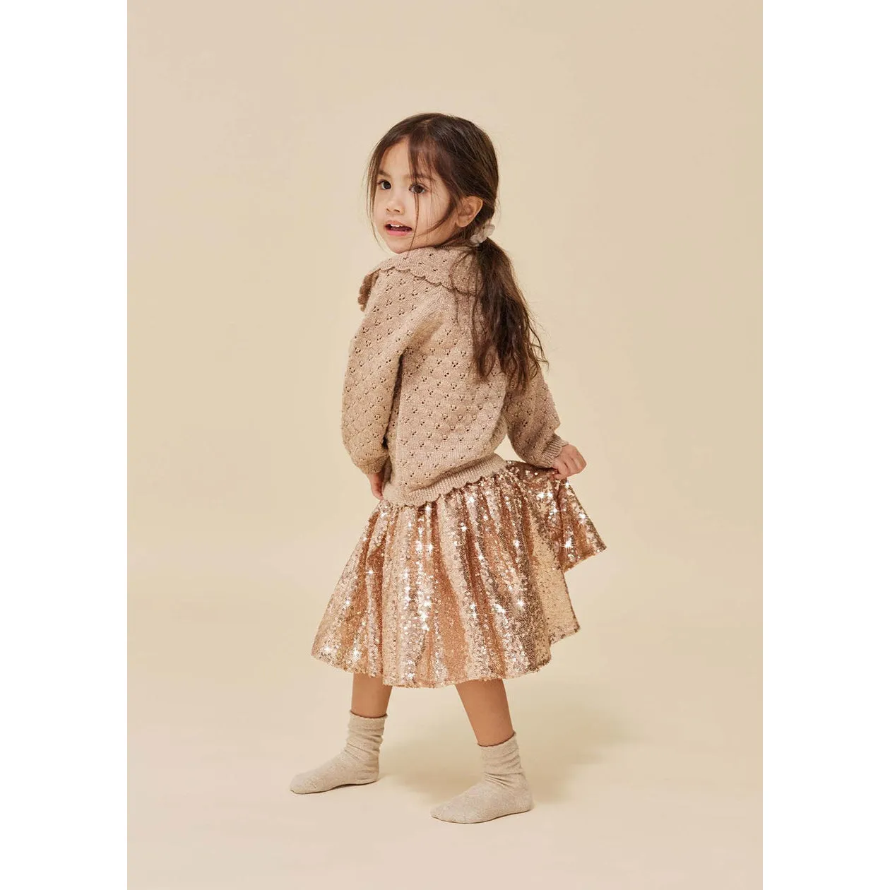 Konges Sløjd Starla Sequin Skirt Gold Blush