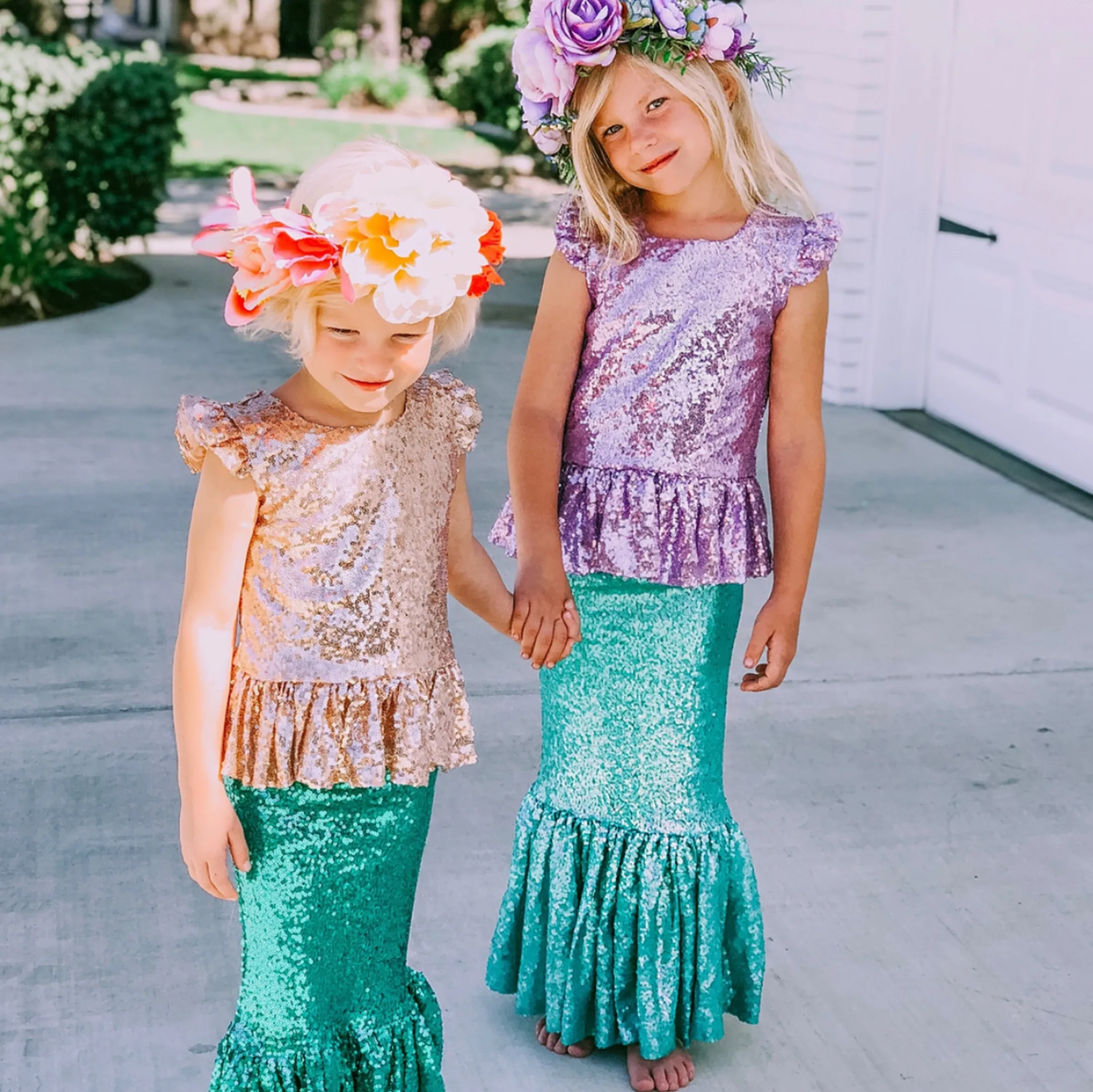 Lavender Sequin Peplum Top