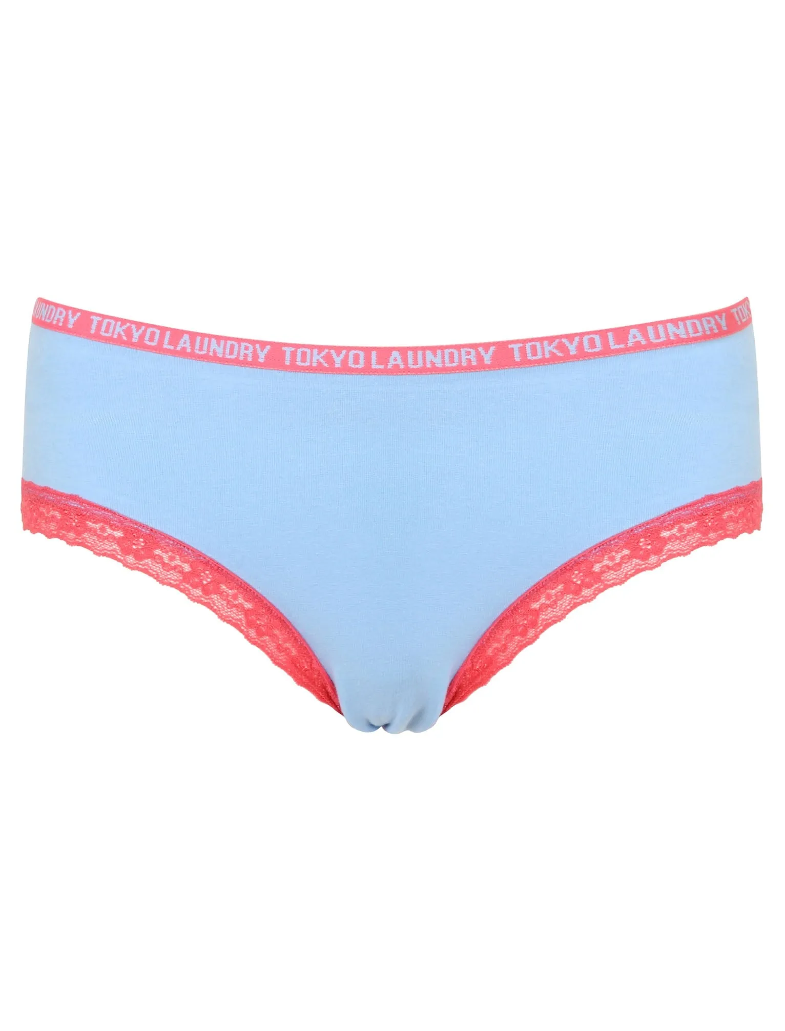 Layla Star Print Cami Underwear Set in Ivory / Placid Blue / Shocking Pink - Tokyo Laundry