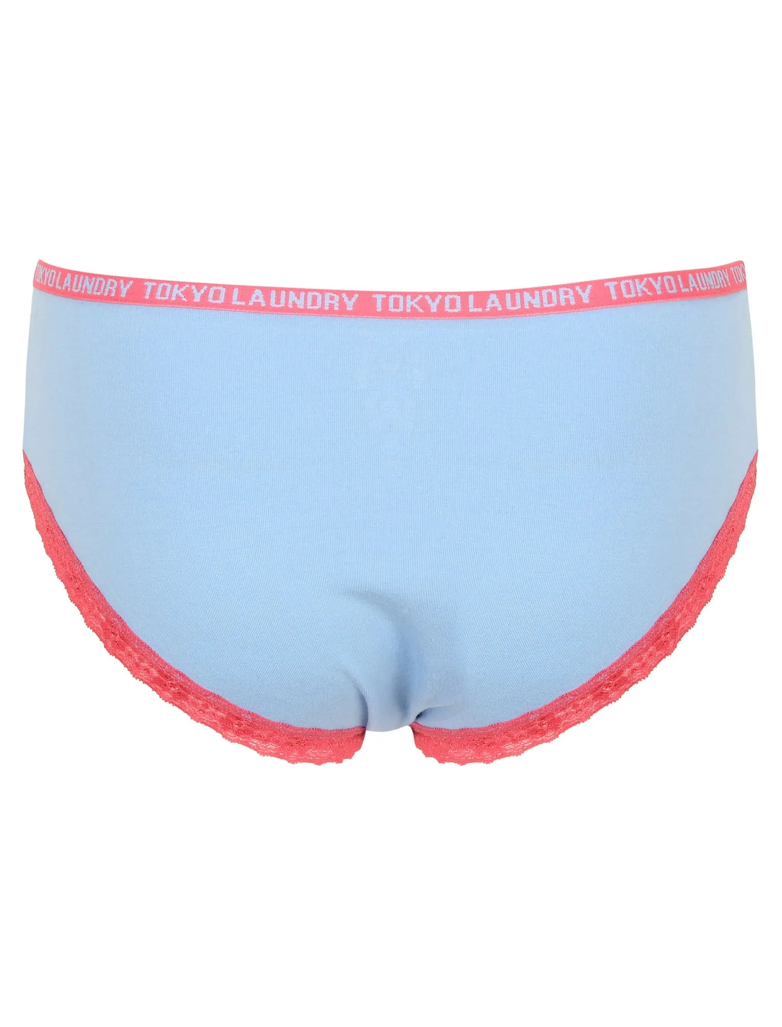 Layla Star Print Cami Underwear Set in Ivory / Placid Blue / Shocking Pink - Tokyo Laundry
