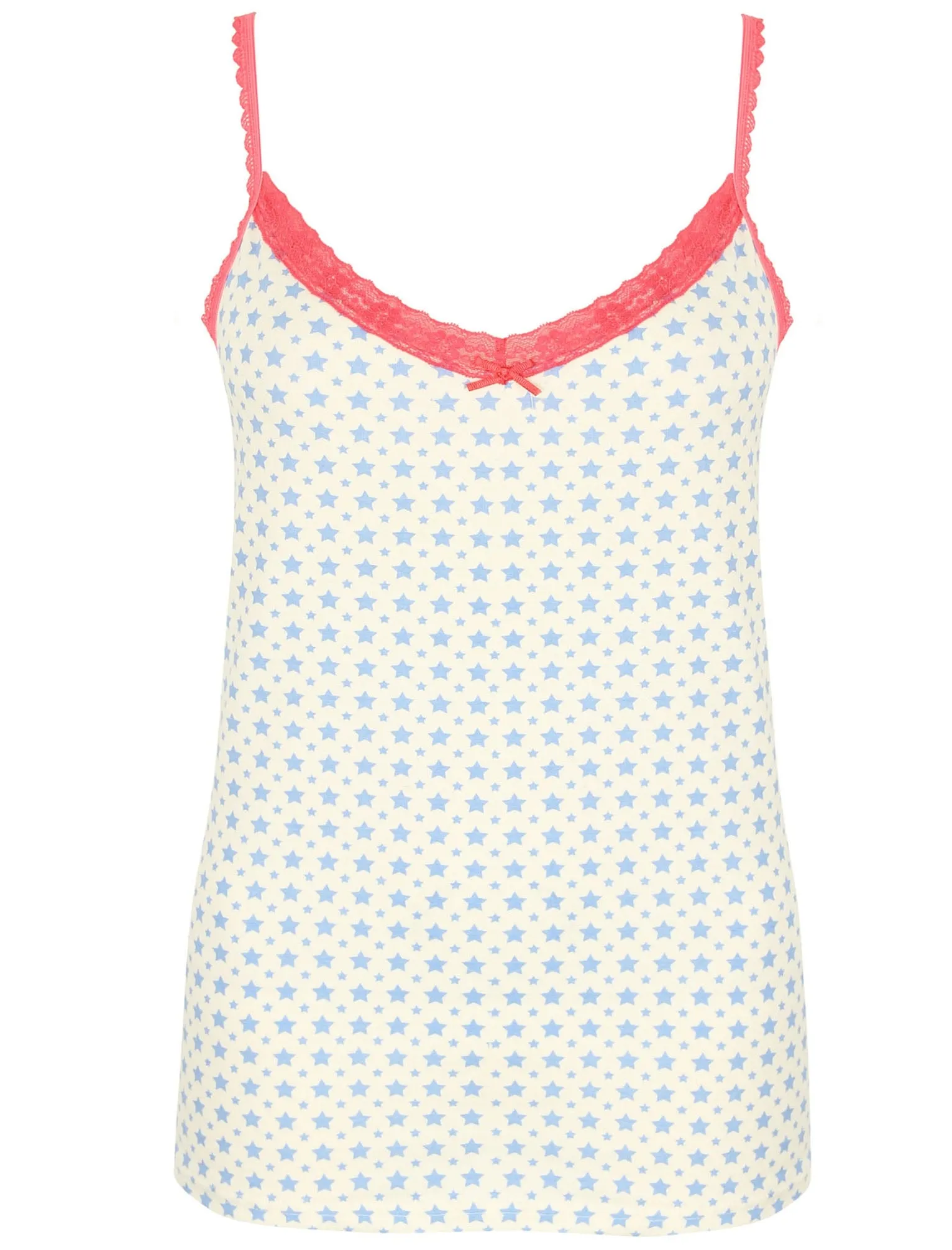 Layla Star Print Cami Underwear Set in Ivory / Placid Blue / Shocking Pink - Tokyo Laundry