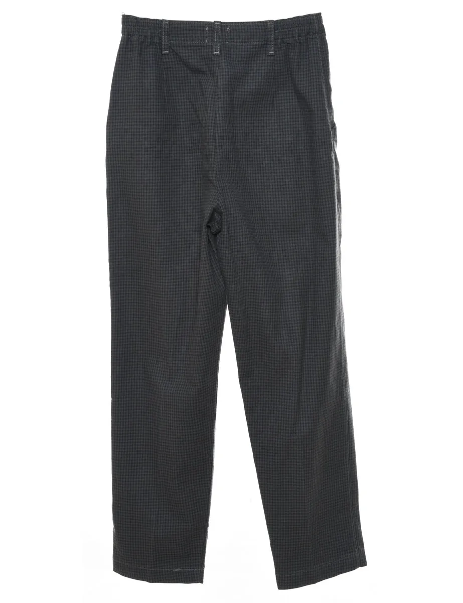 Lee Grey Checked Trousers - W26 L29