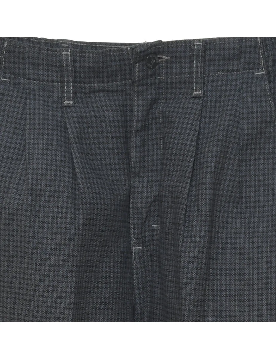 Lee Grey Checked Trousers - W26 L29