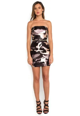 Leila Camo Mini Dress