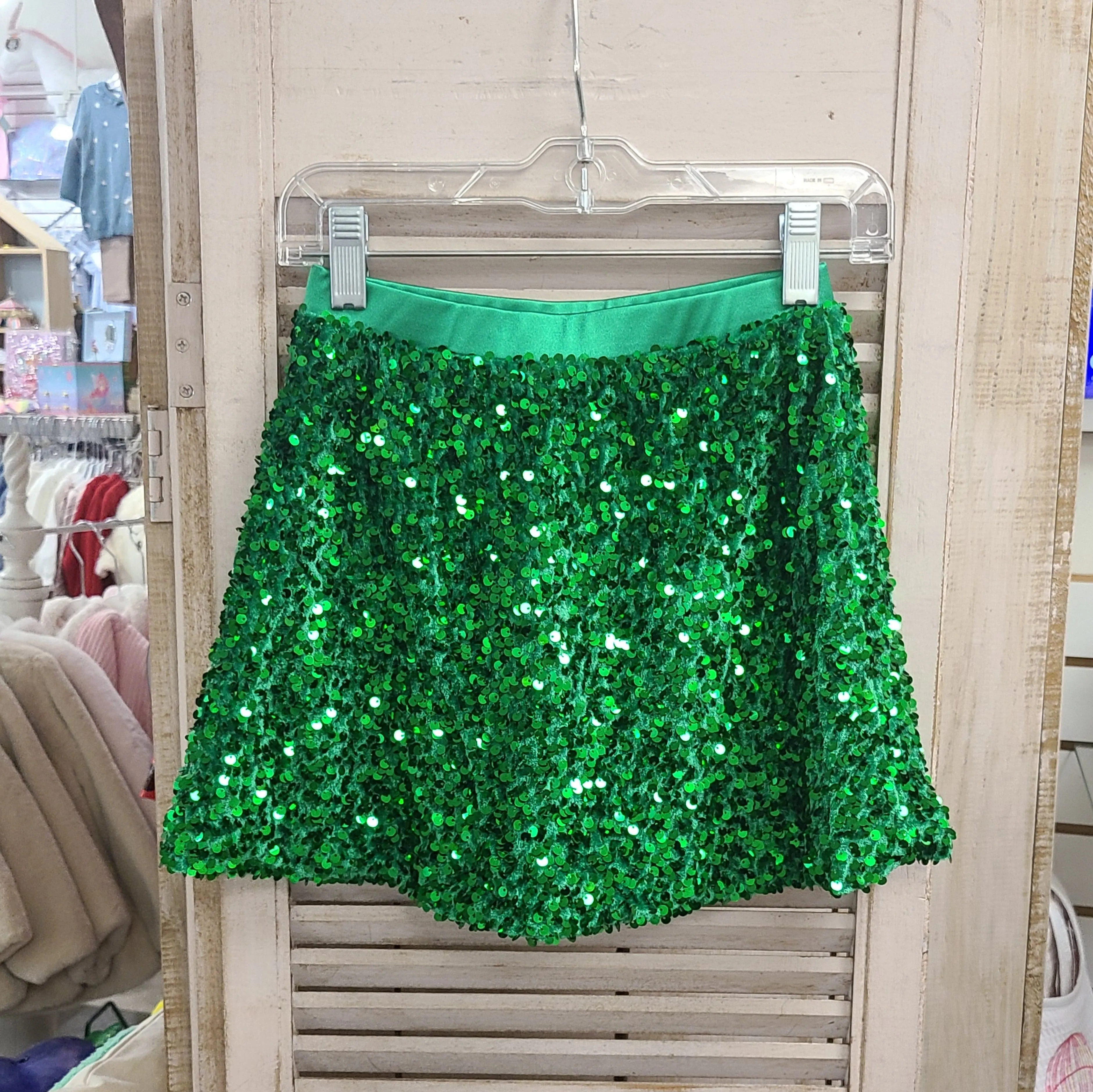 Lulu Bebe Green Sequin Skort