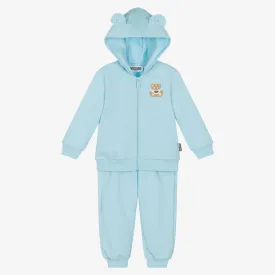 NEW!! Moschino Blue Cotton Teddy Bear Tracksuit