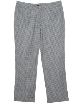 Nike Checked Blue & Grey Cropped Golf Trousers - W32 L28