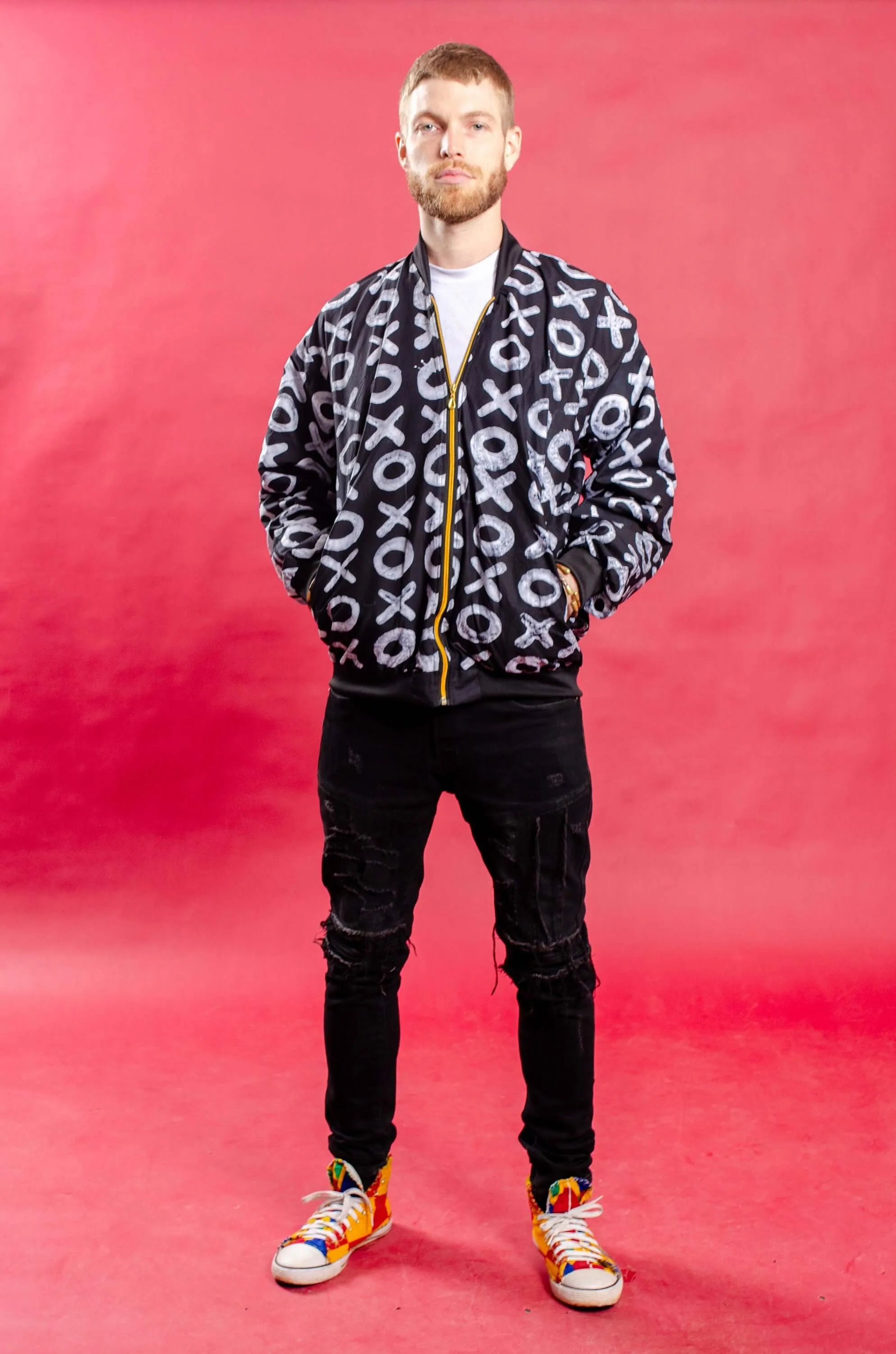 Noughts and Crosses Black Batik Bomber Jacket
