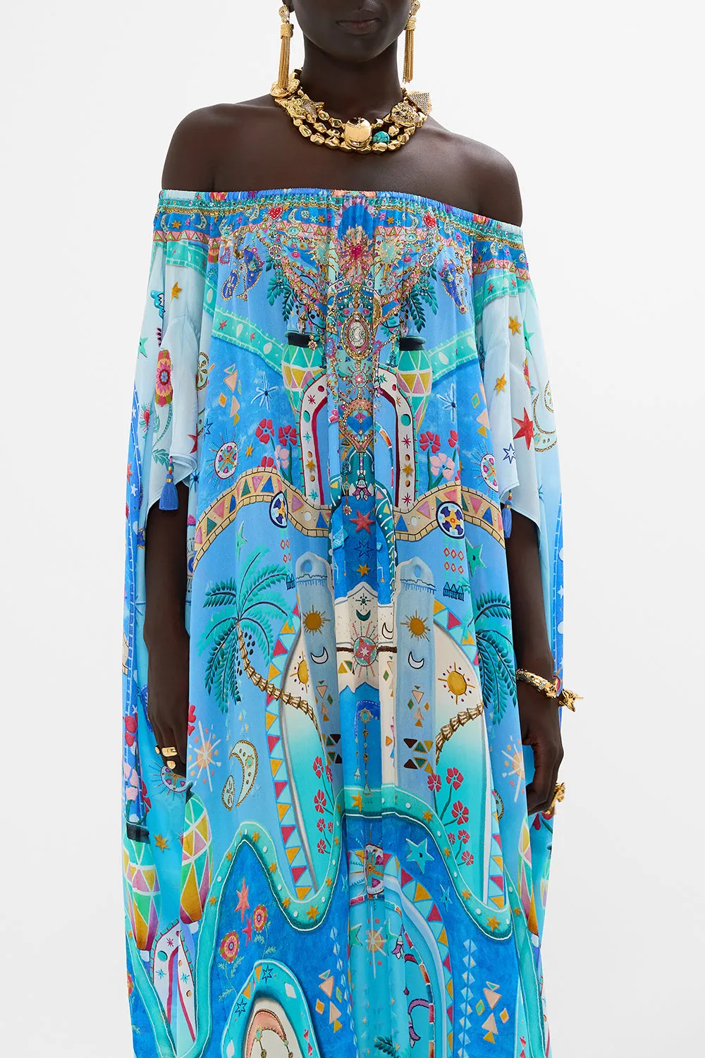 OFF SHOULDER KAFTAN A PAINTED VILLAGE