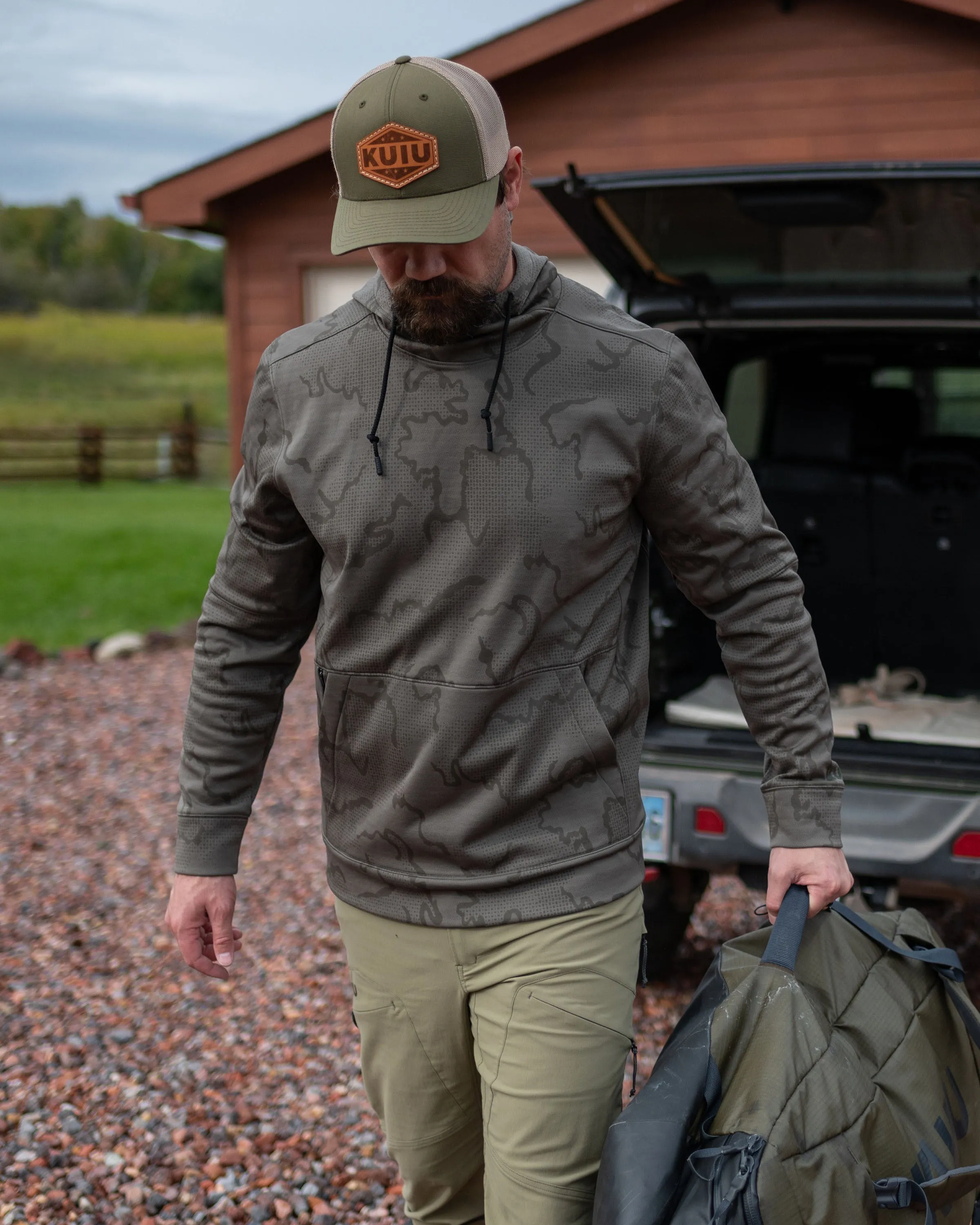 Performance Fleece Tech Hoodie | Black Tonal