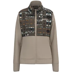 "Ladies Tech Fleece Jacket" Cream/Aztec