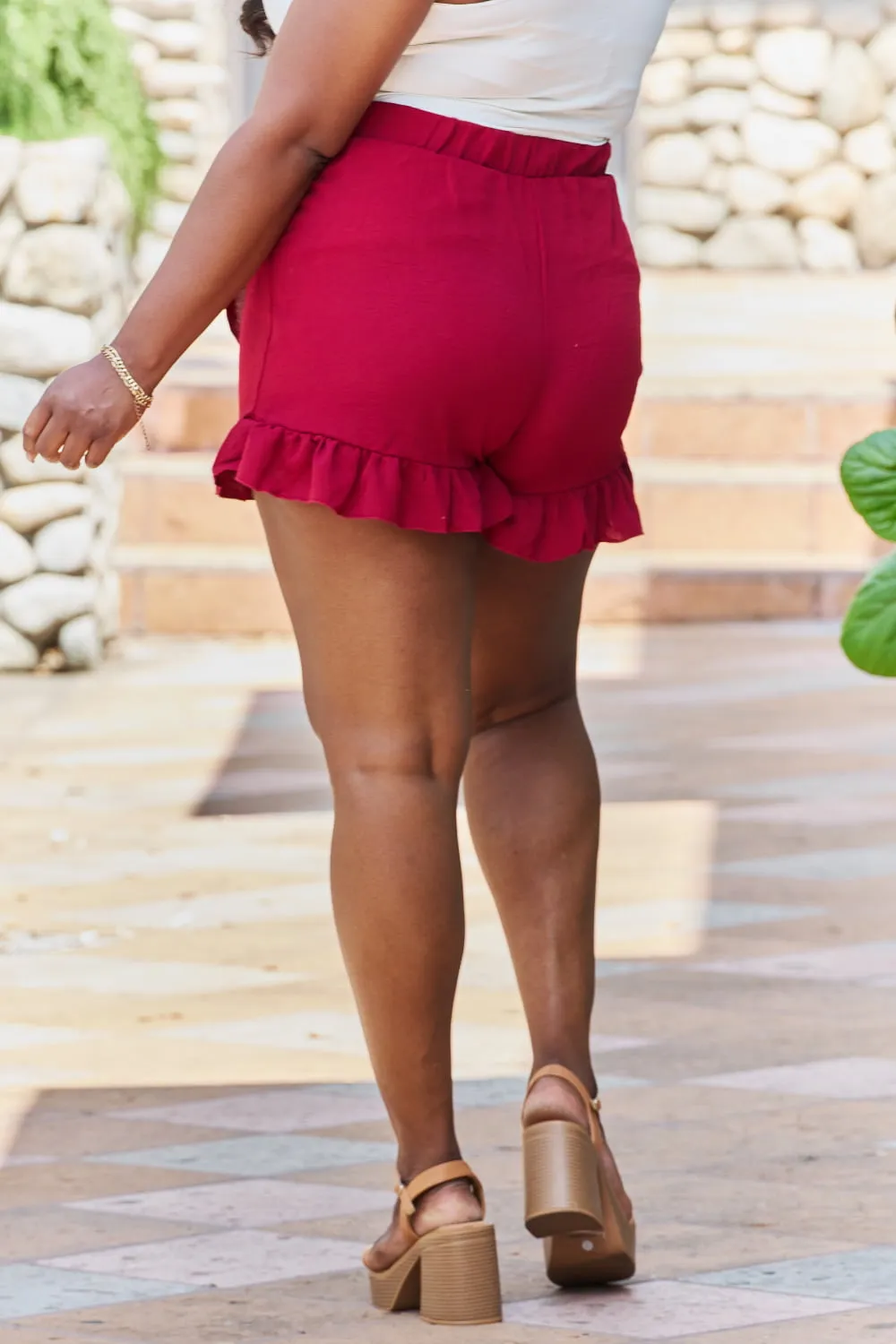 "Remember Me" Plus Size Ruffled Hem Skort