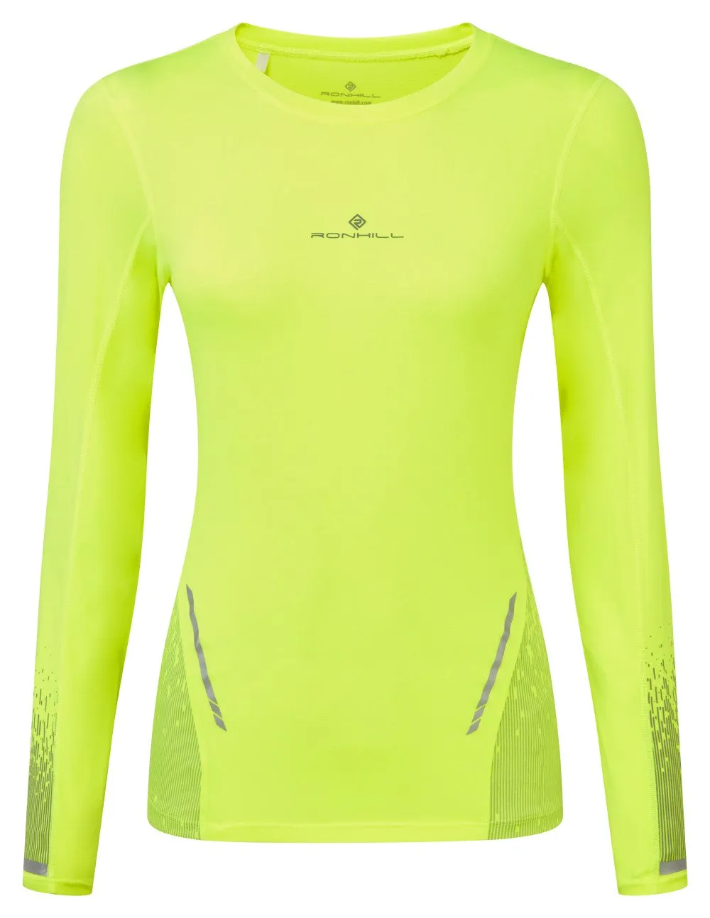 Ronhill Tech Reflect L/S Tee (Womens) - Fluo Yellow/Reflect
