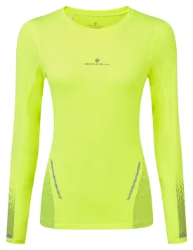 Ronhill Tech Reflect L/S Tee (Womens) - Fluo Yellow/Reflect