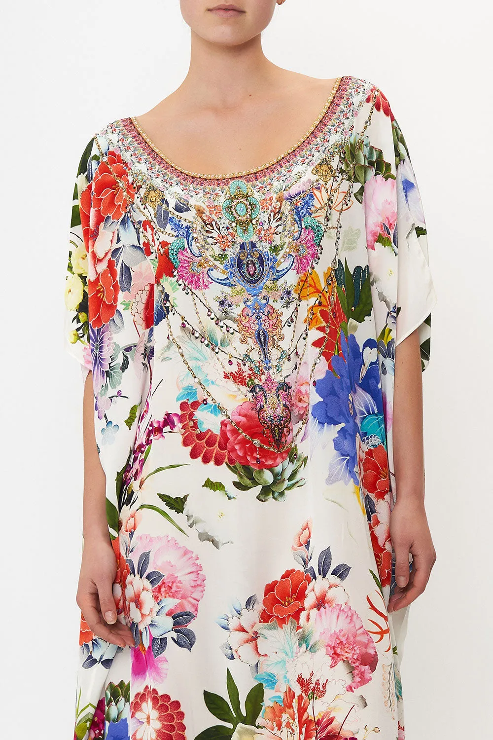 ROUND NECK KAFTAN MEMORIES OF A GARDEN