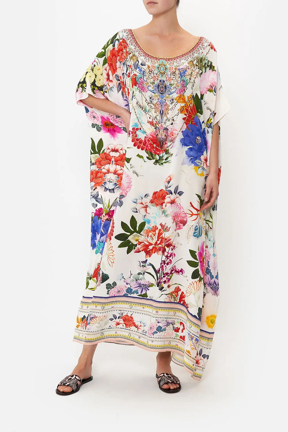ROUND NECK KAFTAN MEMORIES OF A GARDEN