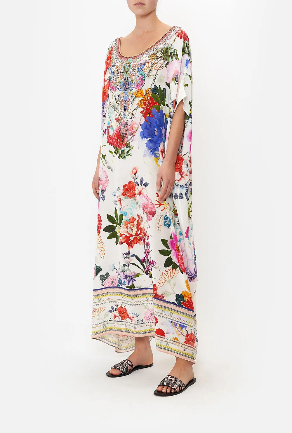 ROUND NECK KAFTAN MEMORIES OF A GARDEN