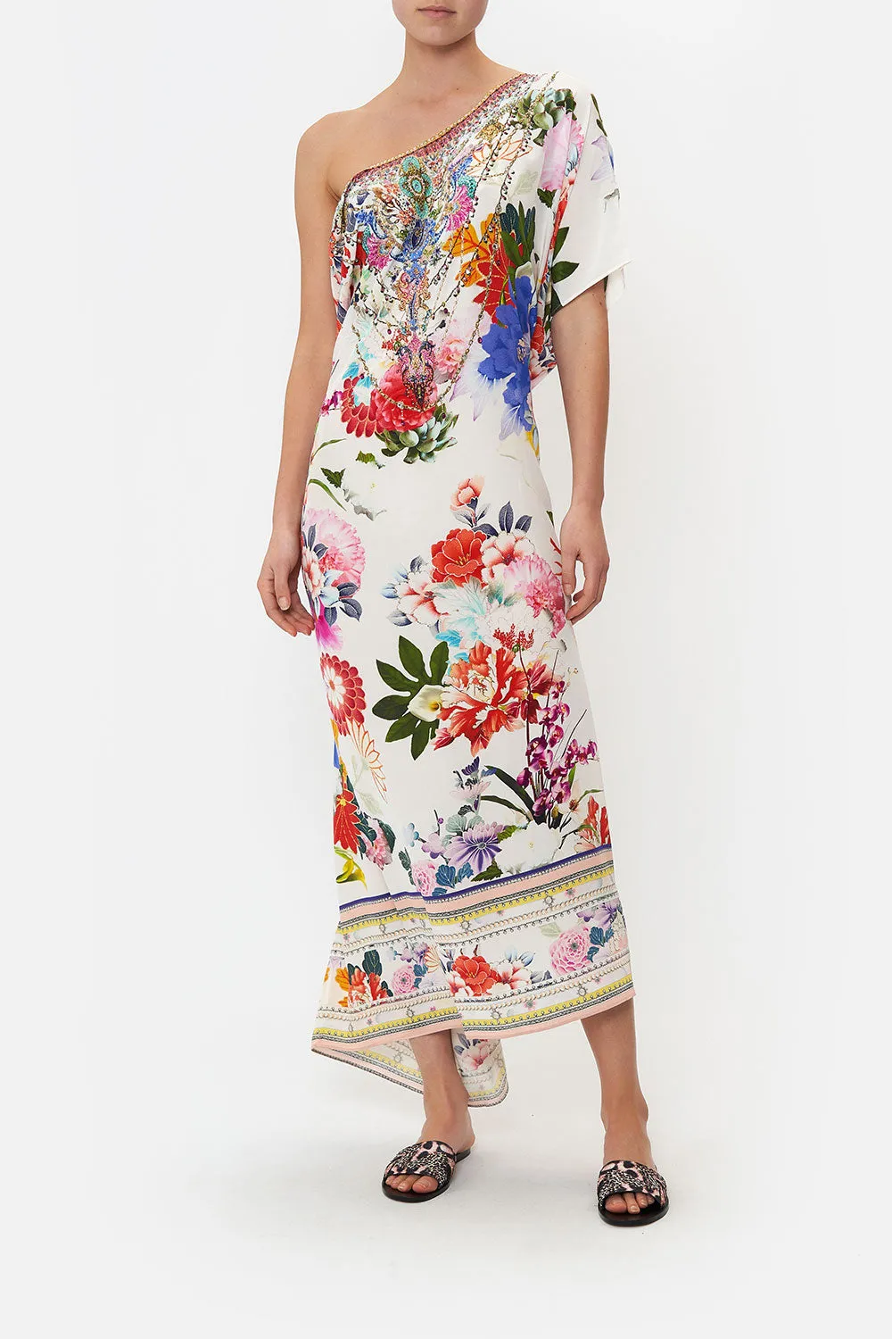 ROUND NECK KAFTAN MEMORIES OF A GARDEN