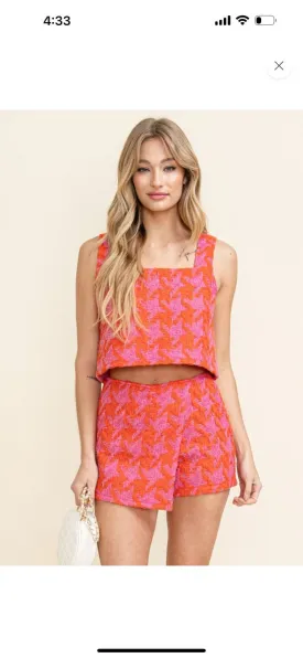 Sherbert Houndstooth Set (SOLD AS A SET)