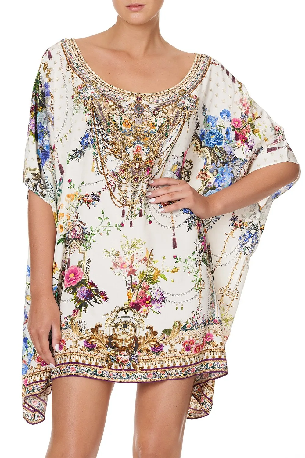 SHORT ROUND NECK KAFTAN BY THE MEADOW